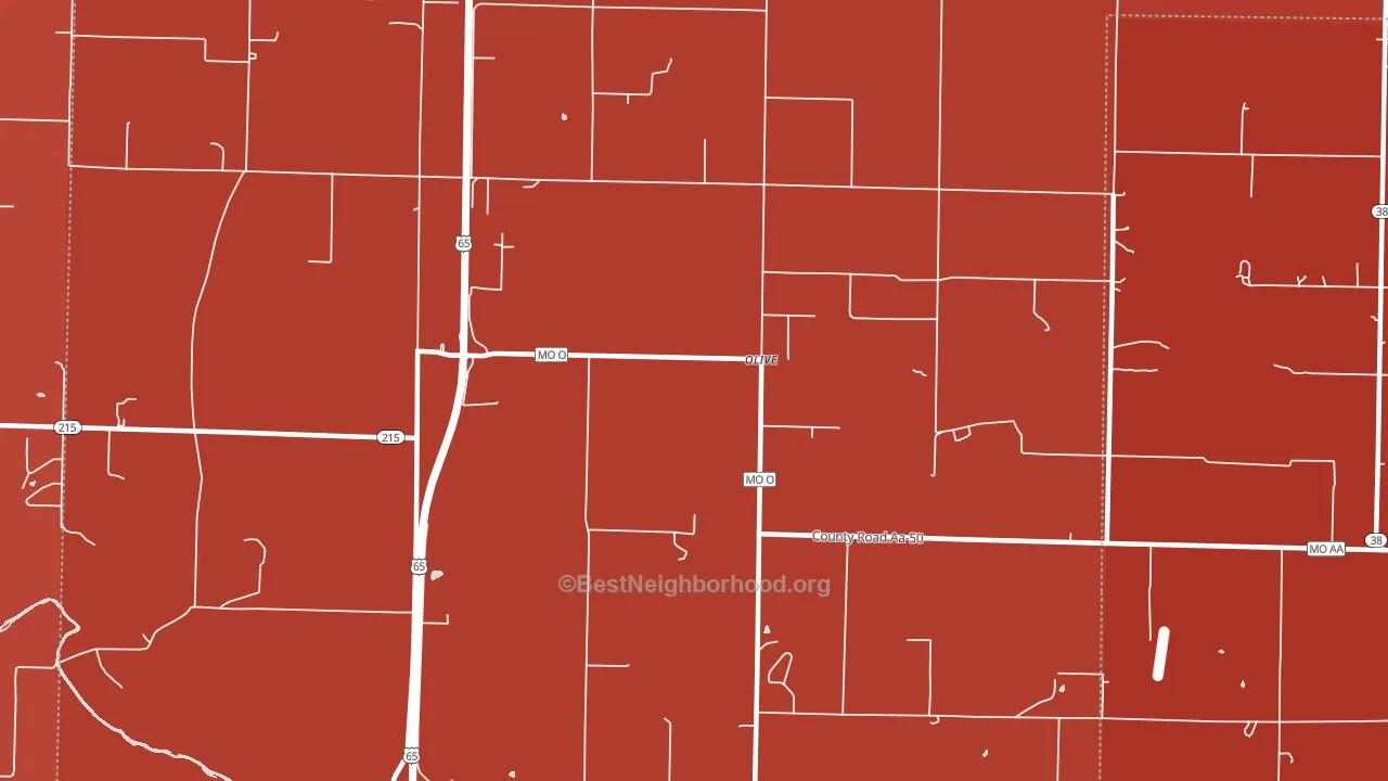 Olive, MO block-group political-lean map