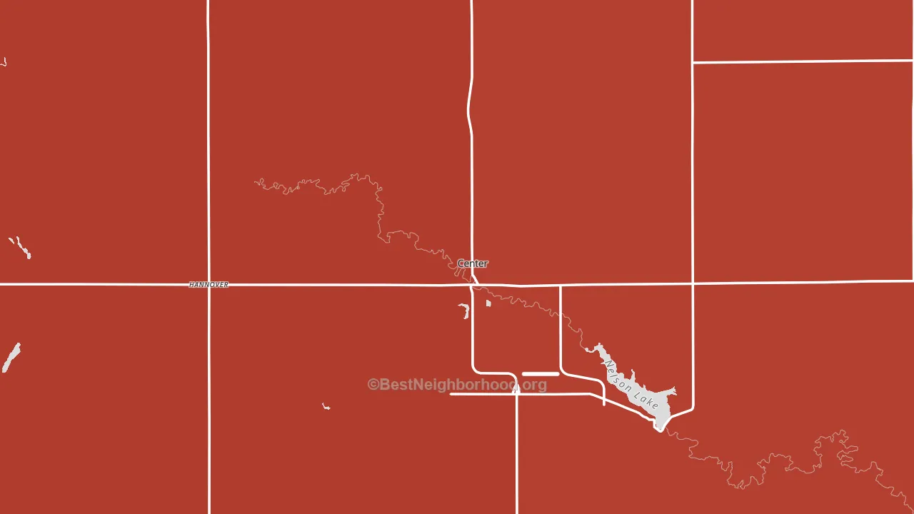 Oliver County, ND block-group political-lean map