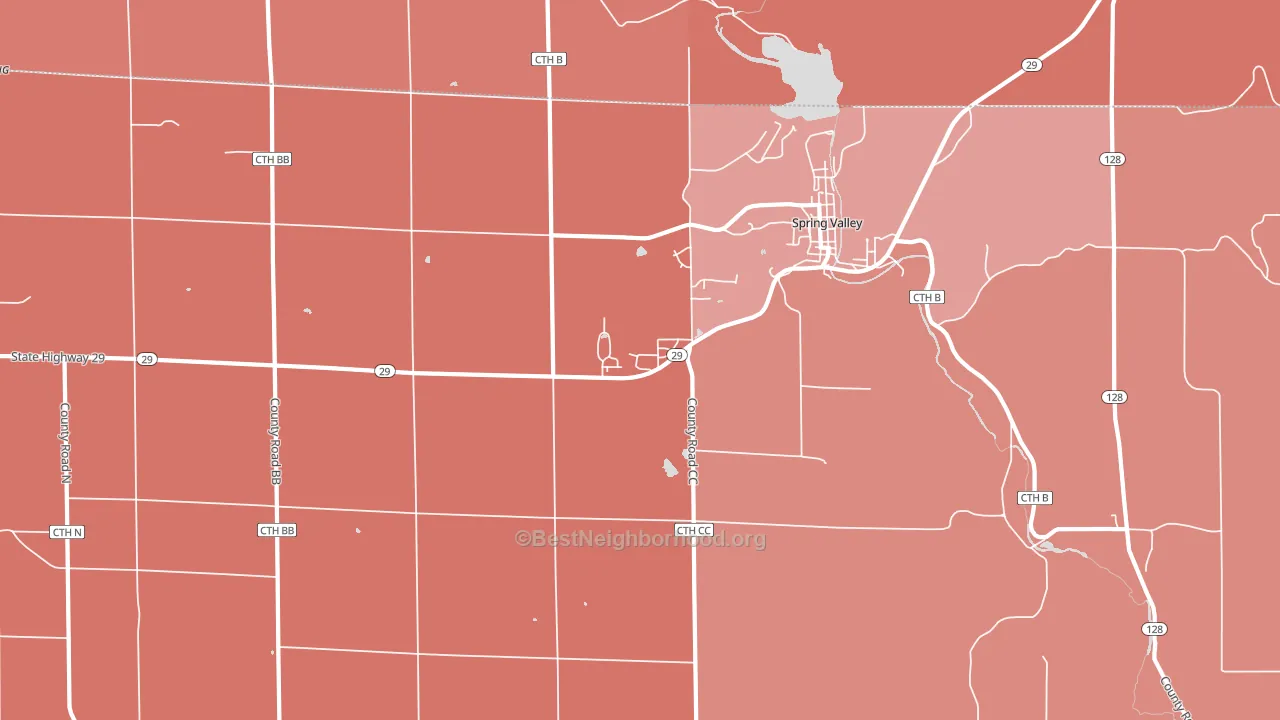 Olivet, WI block-group political-lean map