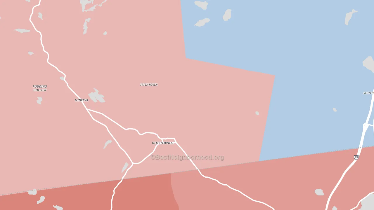 Olmstedville, NY block-group political-lean map