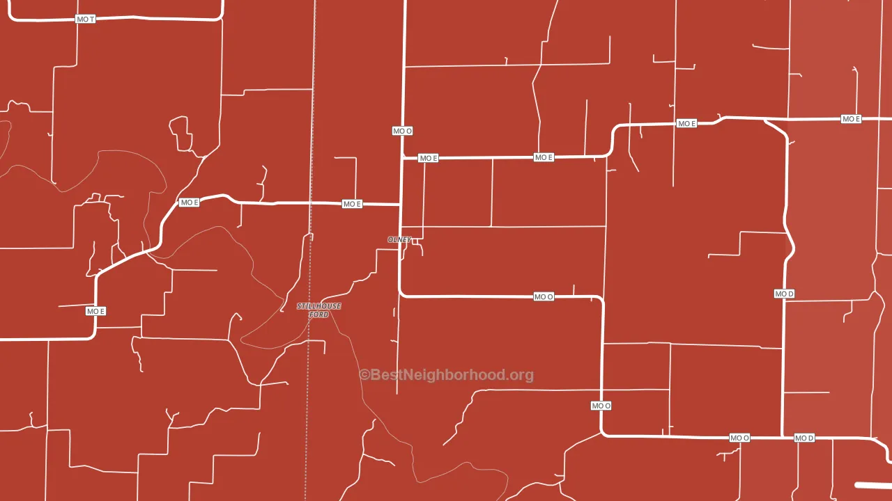 Olney, MO block-group political-lean map