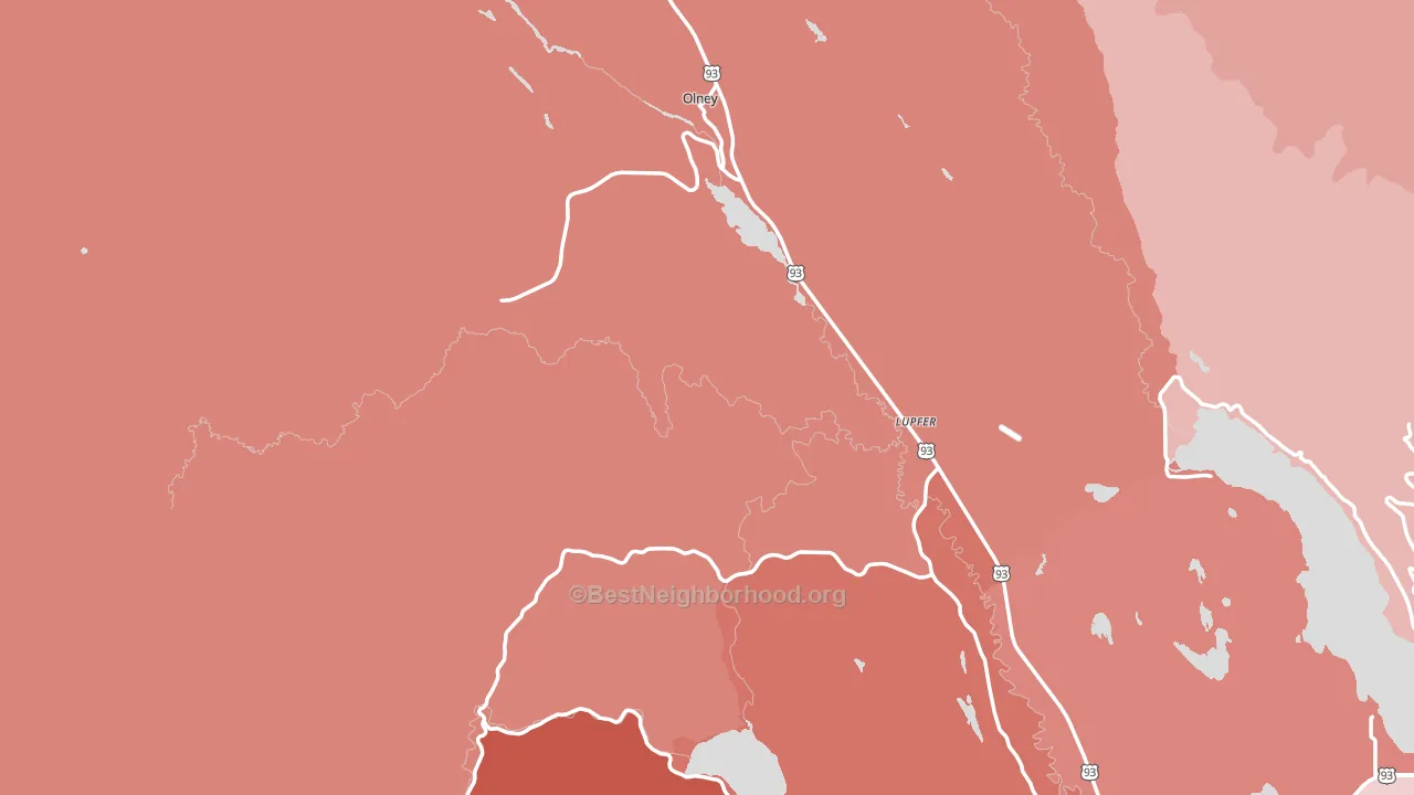 Olney, MT block-group political-lean map