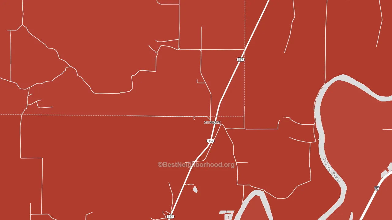 Olyphant, AR block-group political-lean map