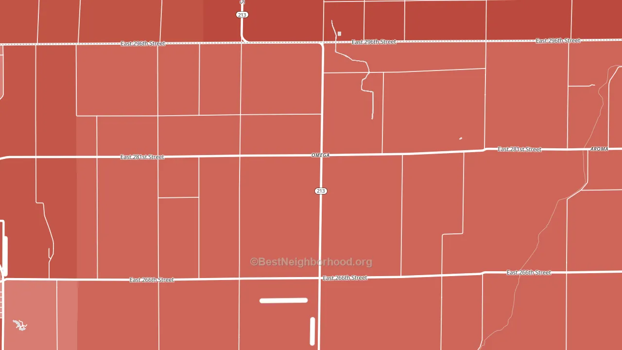 Omega, IN block-group political-lean map