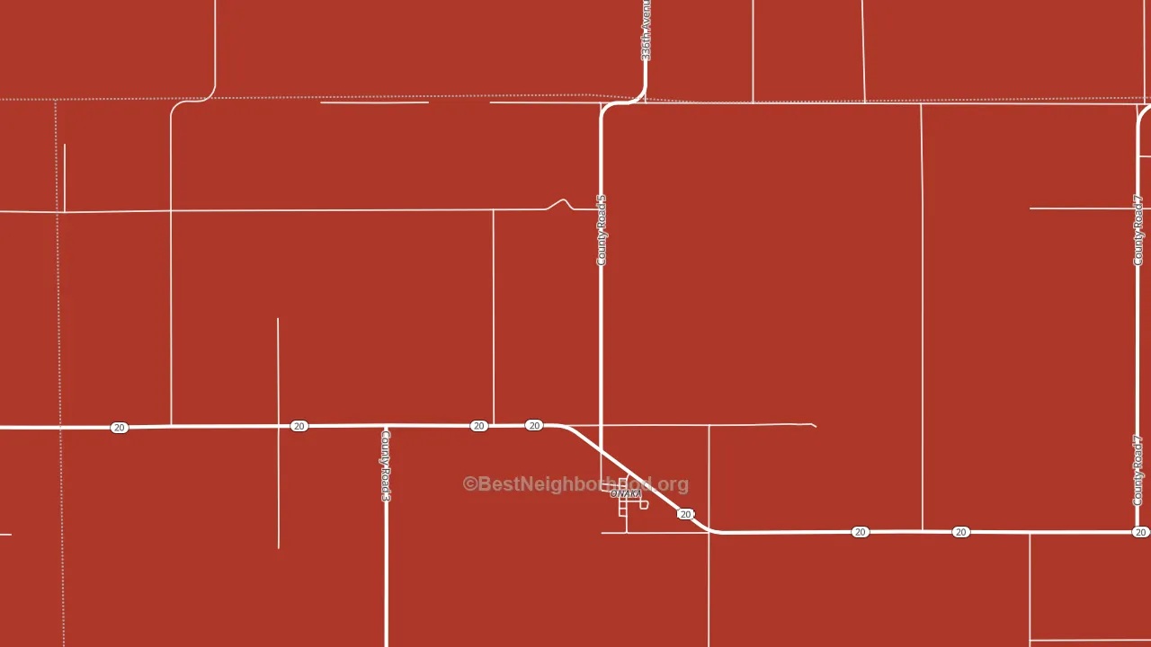 Onaka, SD block-group political-lean map