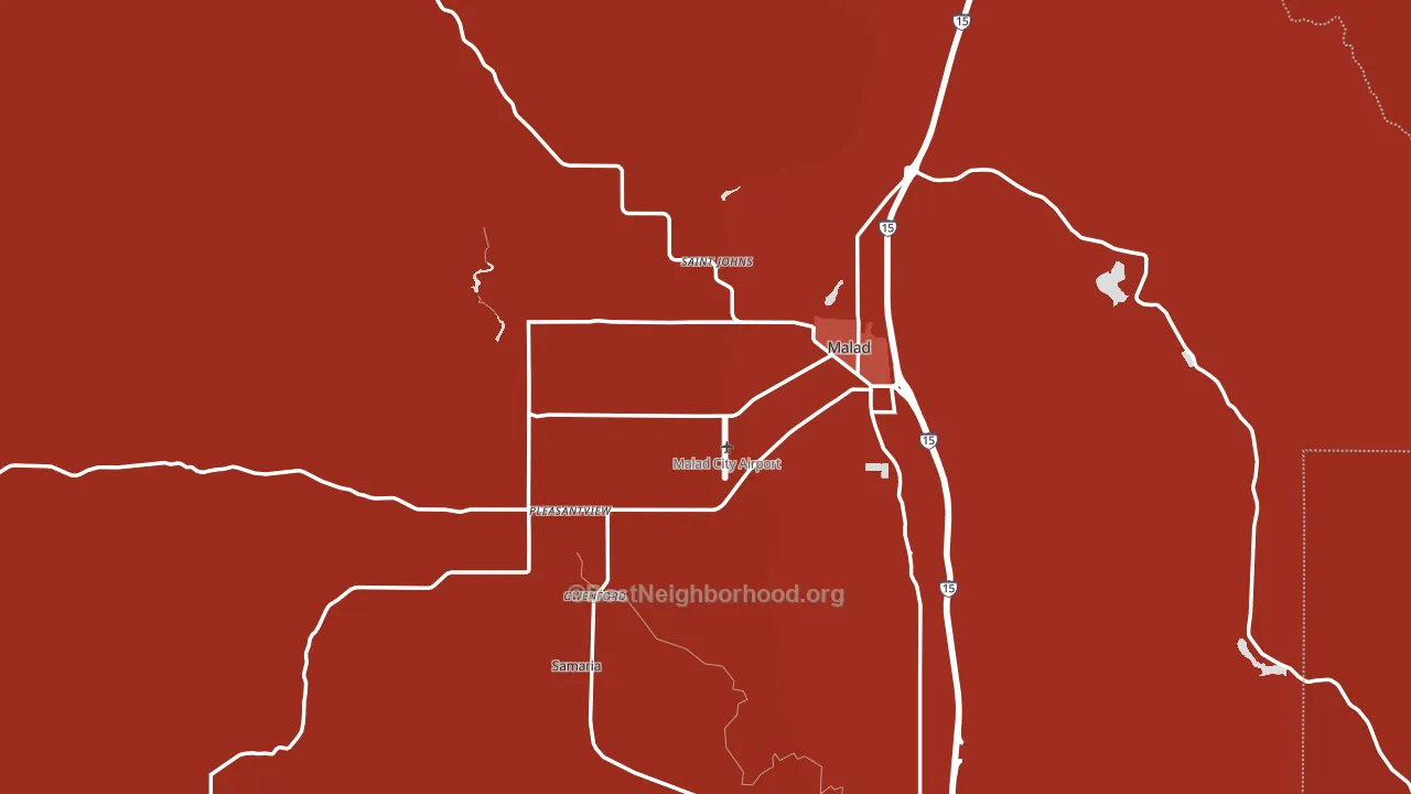 Oneida County, ID block-group political-lean map
