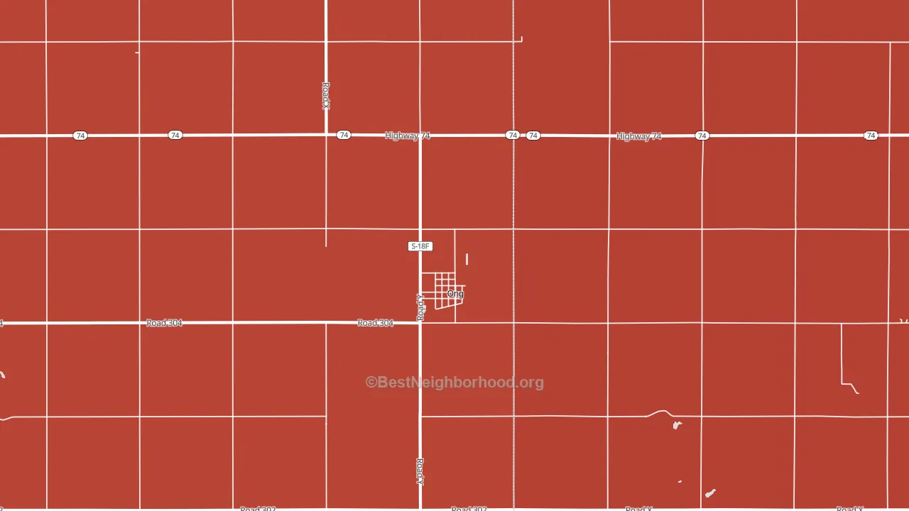 Ong, NE block-group political-lean map