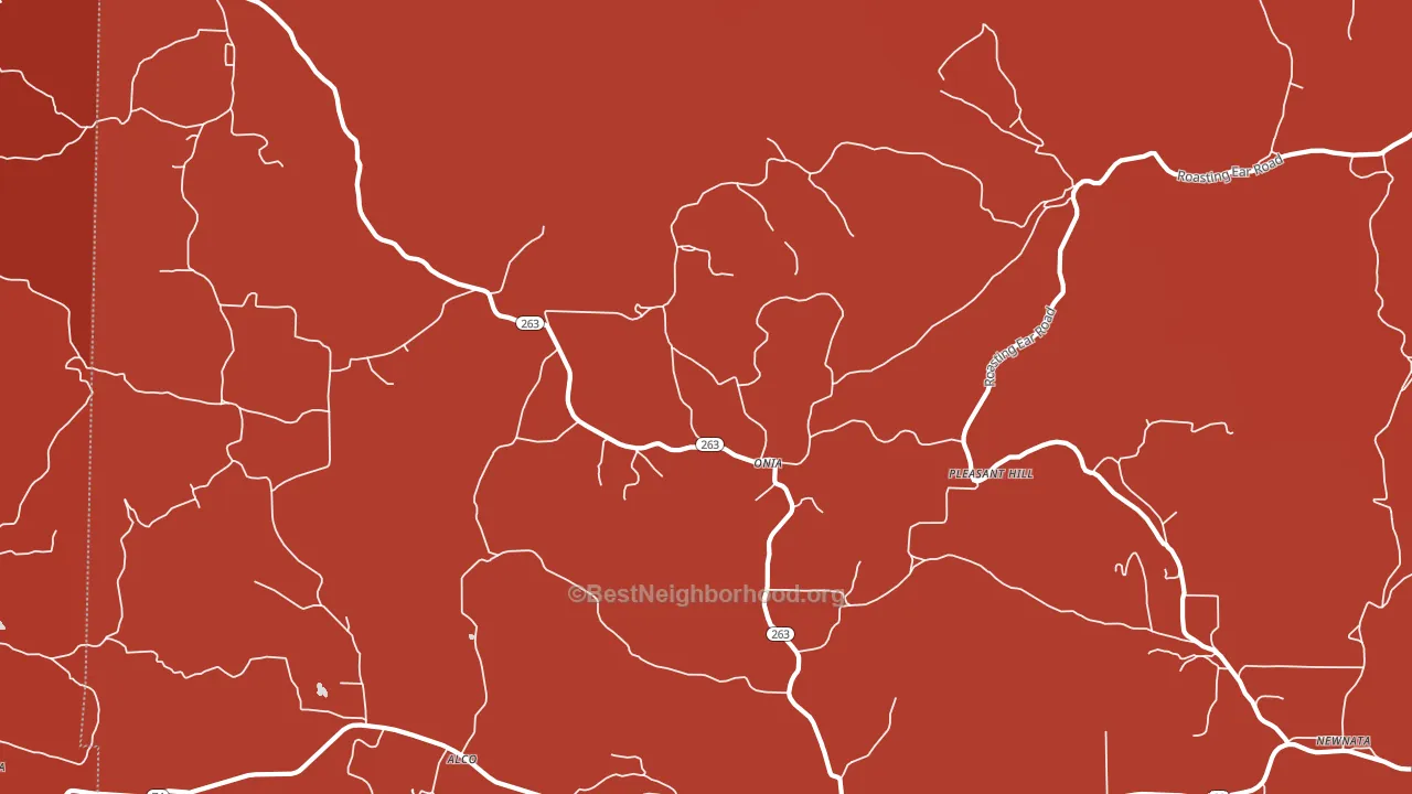 Onia, AR block-group political-lean map