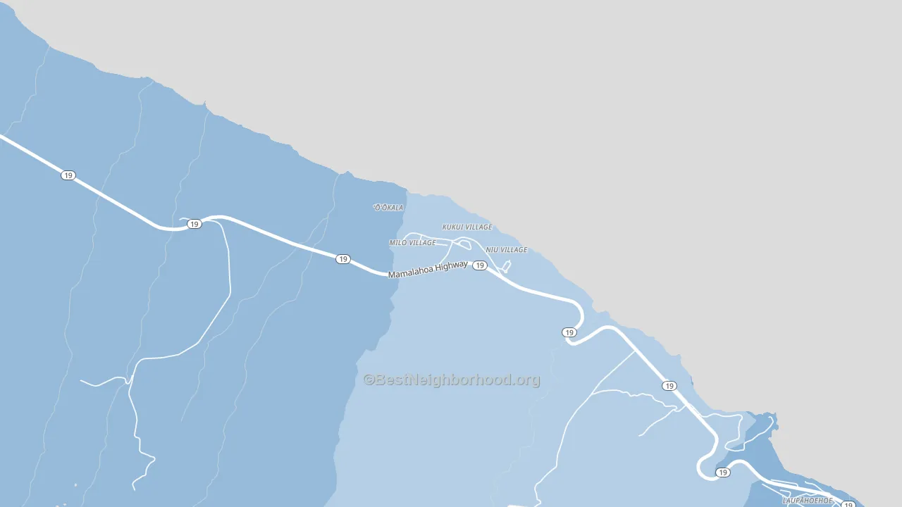 Ookala, HI block-group political-lean map