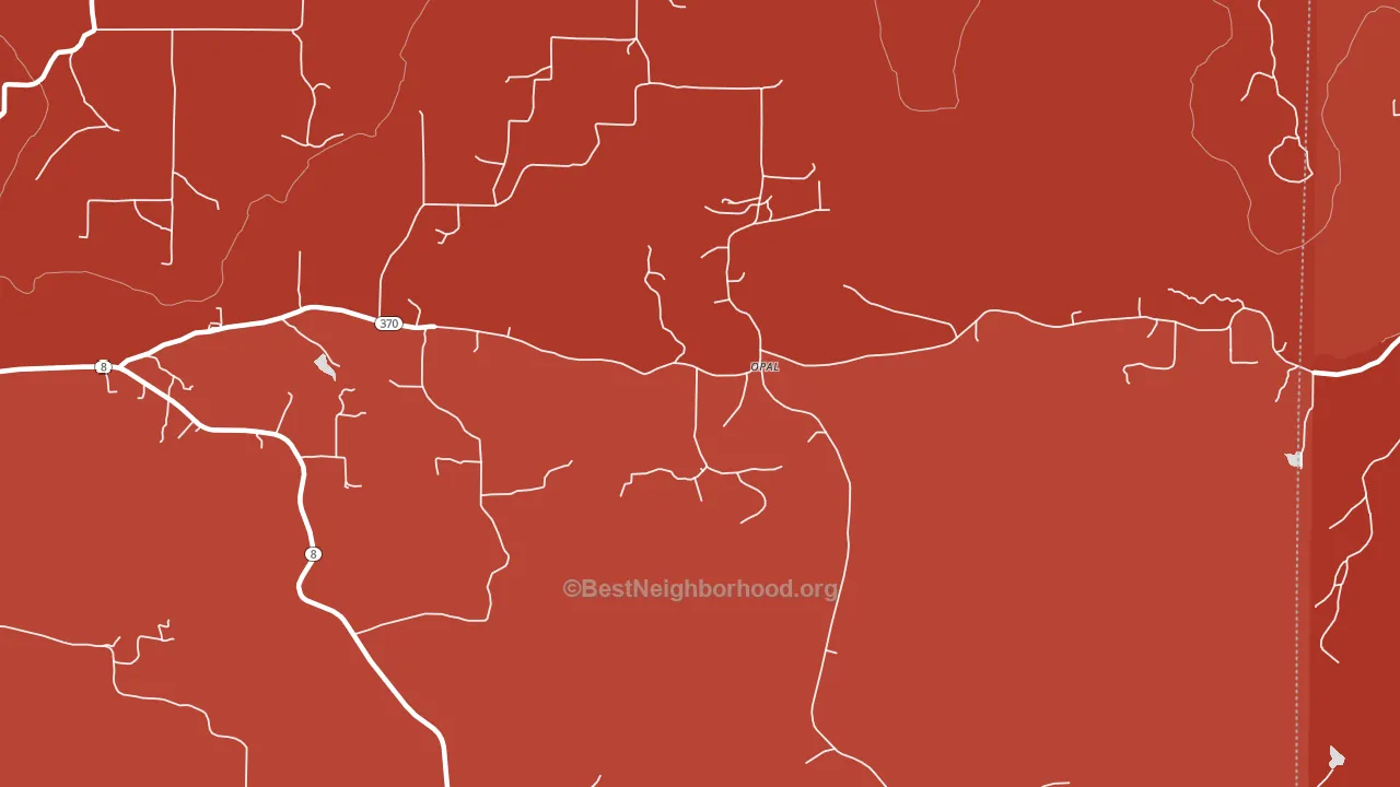 Opal, AR block-group political-lean map
