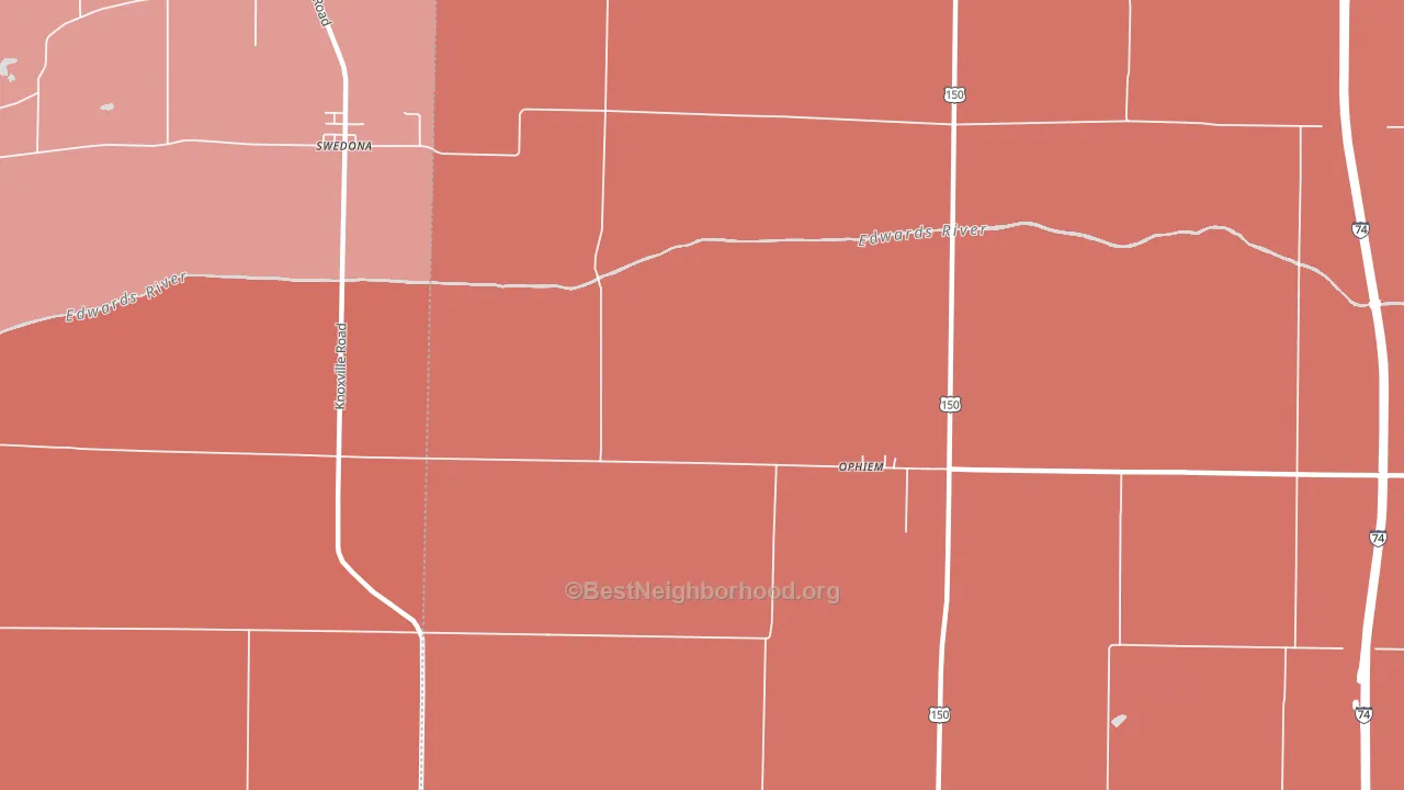 Opheim, IL block-group political-lean map