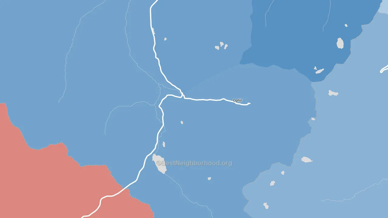 Ophir, CO block-group political-lean map