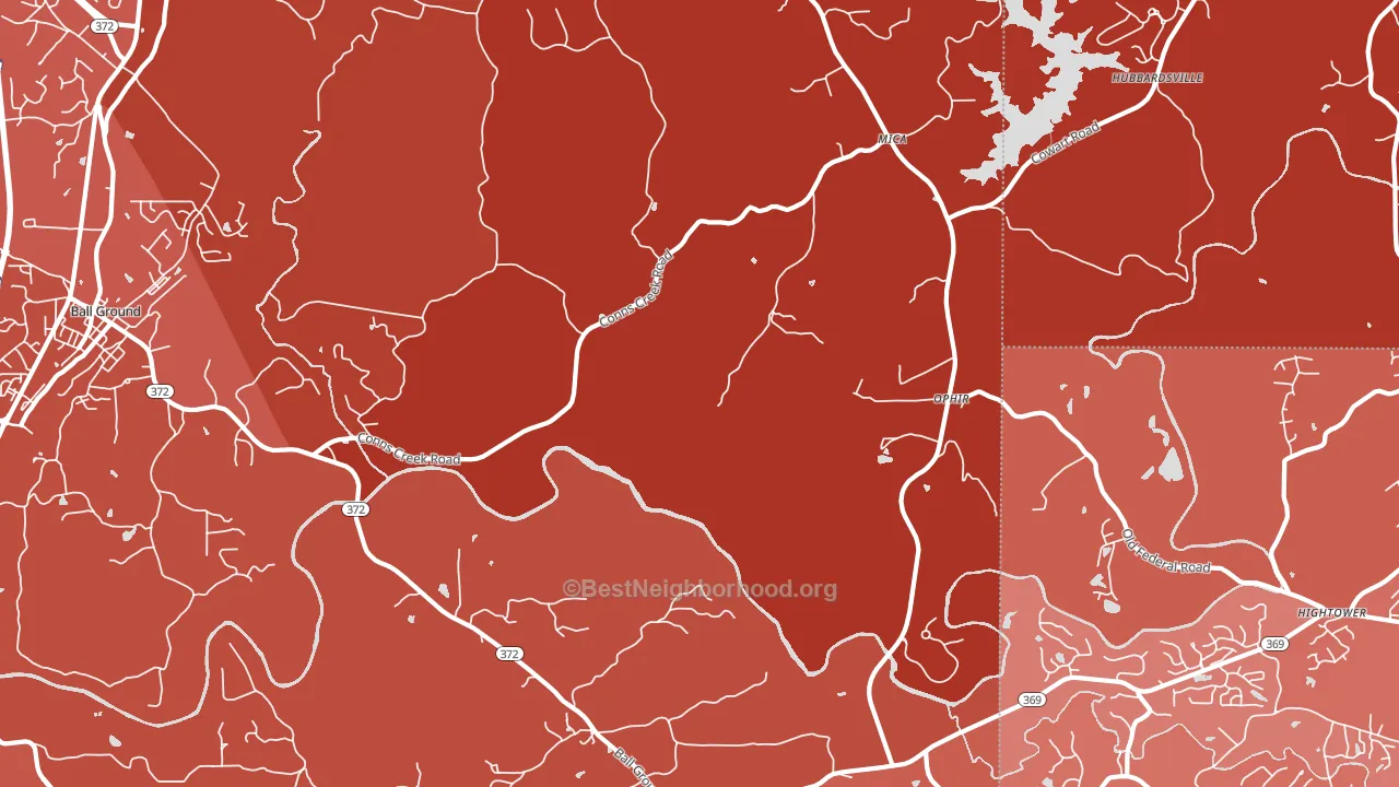 Ophir, GA block-group political-lean map