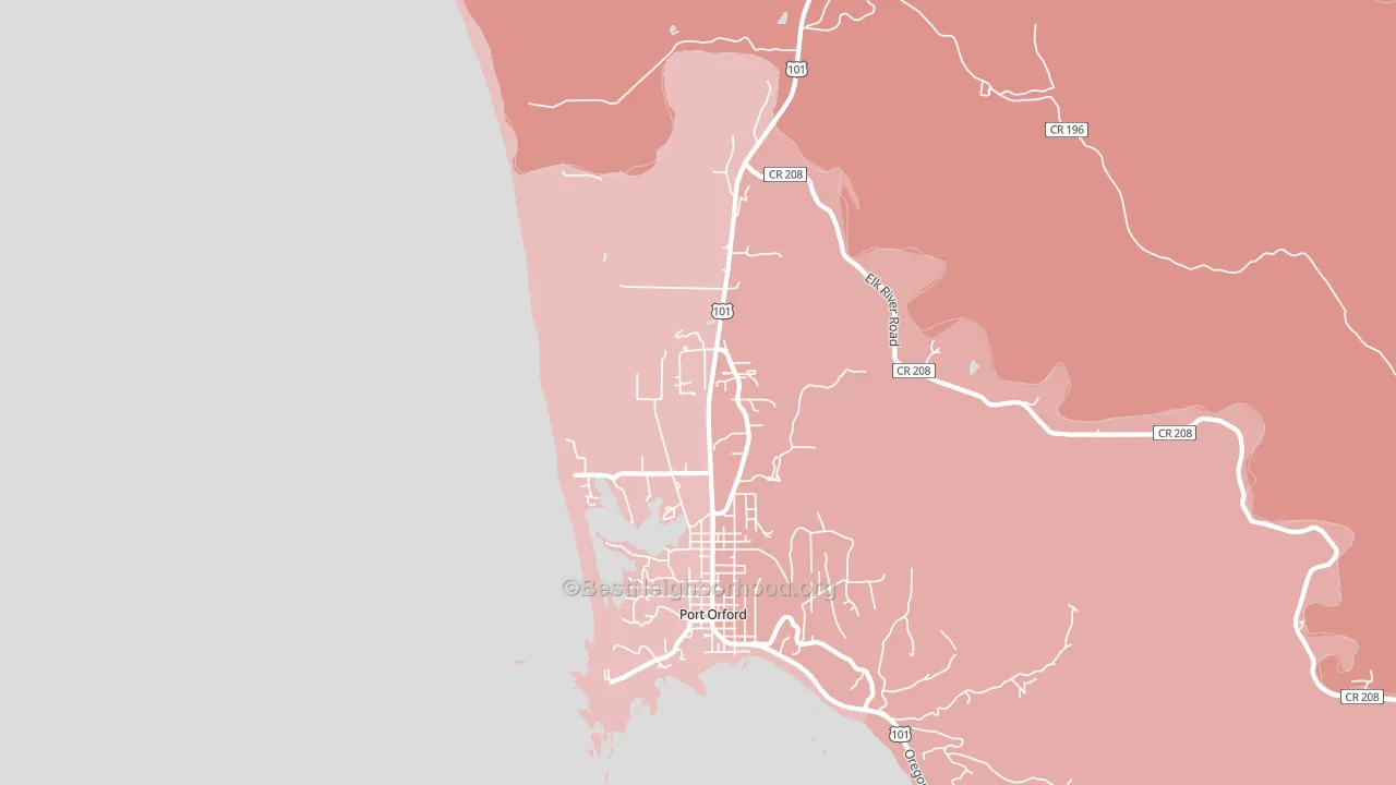 Ophir, OR block-group political-lean map