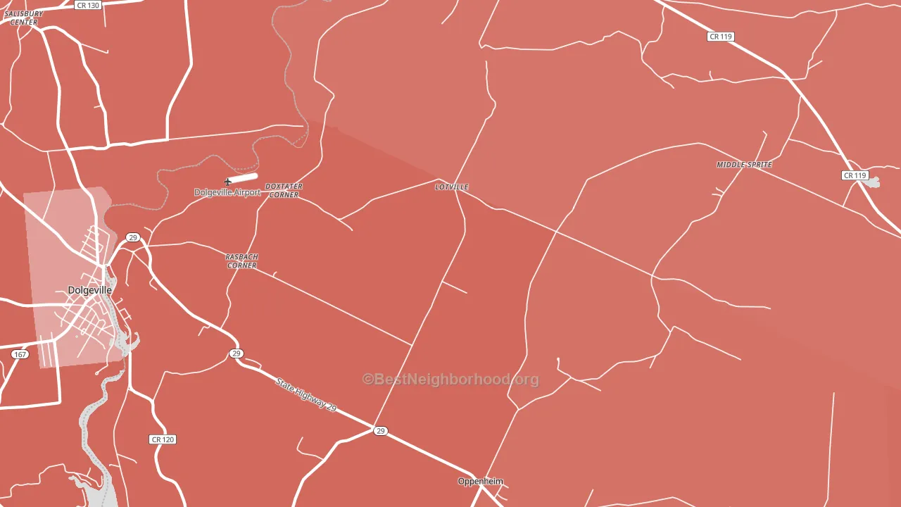 Oppenheim, NY block-group political-lean map