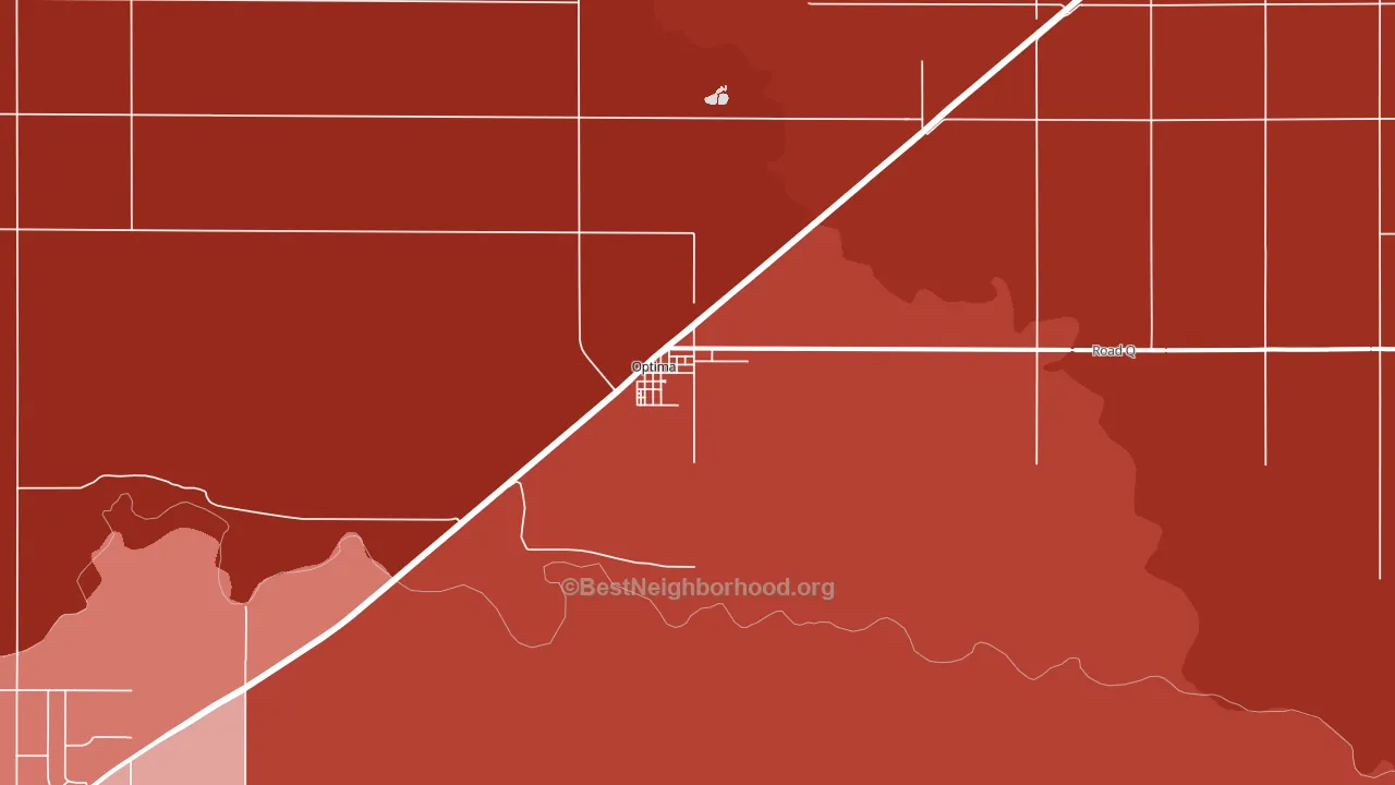 Optima, OK block-group political-lean map