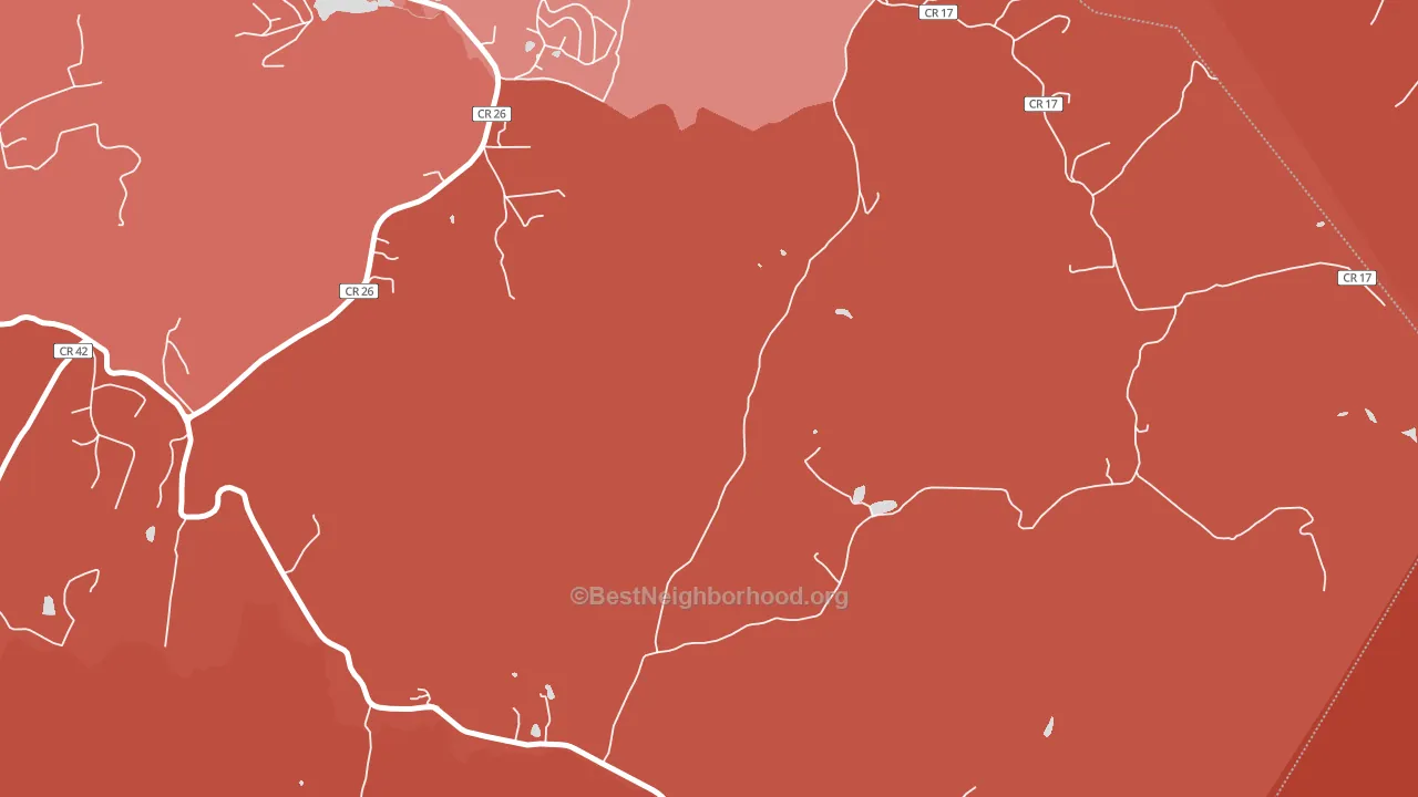 Oral Lake, WV block-group political-lean map