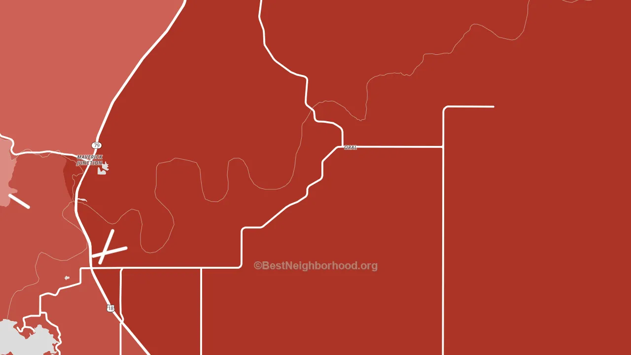 Oral, SD block-group political-lean map