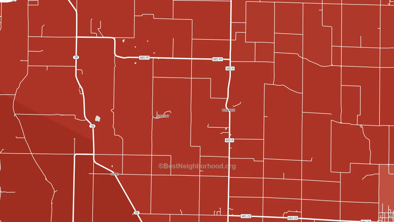 Orange, MO block-group political-lean map