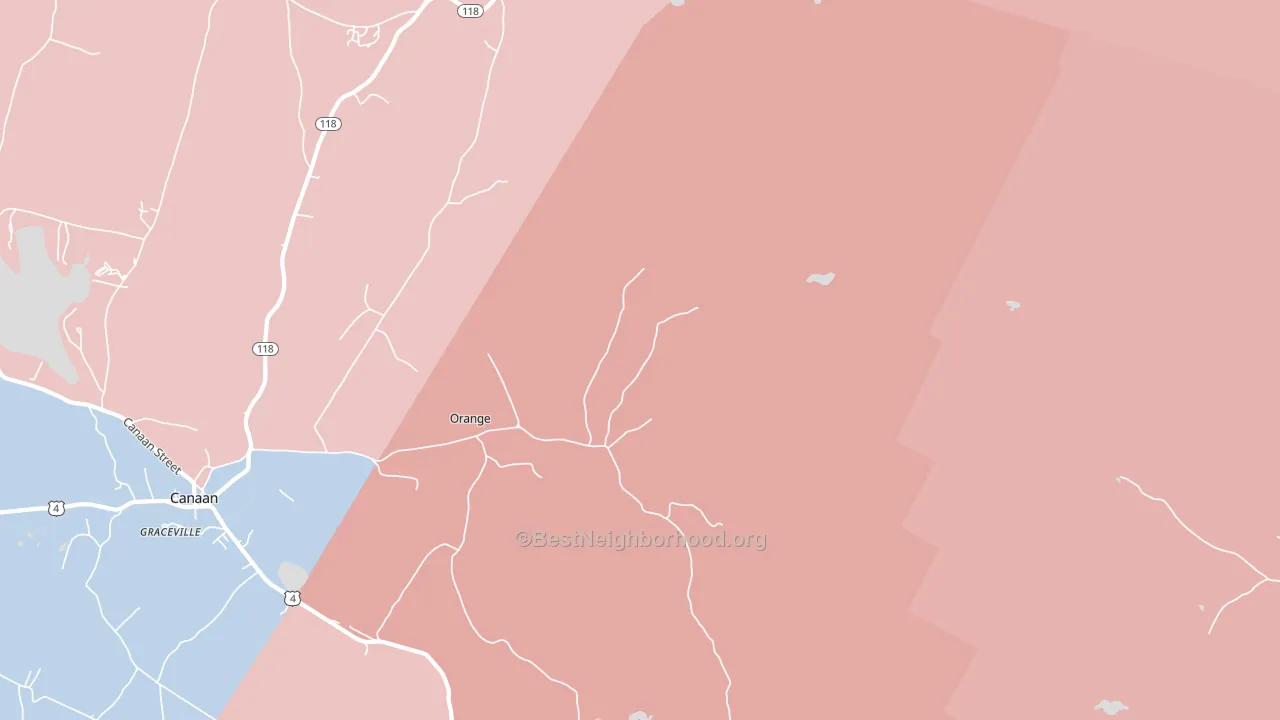 Orange, NH block-group political-lean map
