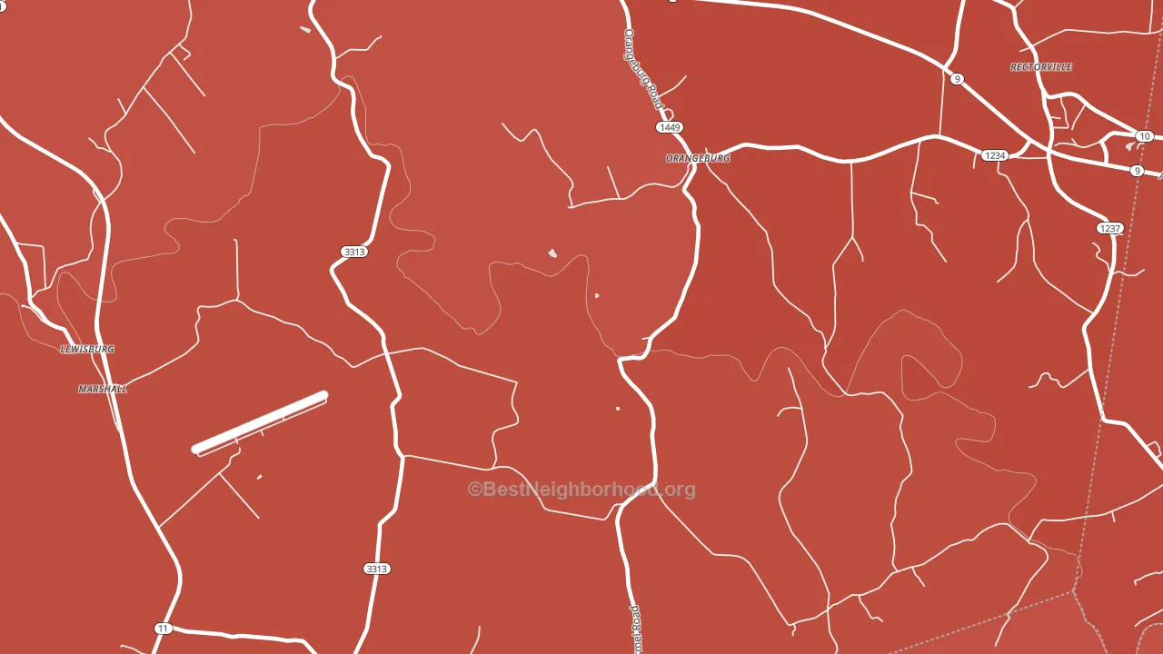 Orangeburg, KY block-group political-lean map