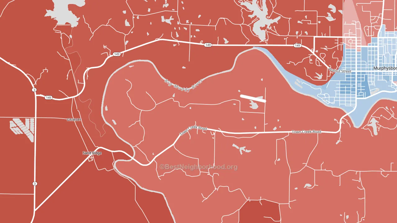 Oraville, IL block-group political-lean map