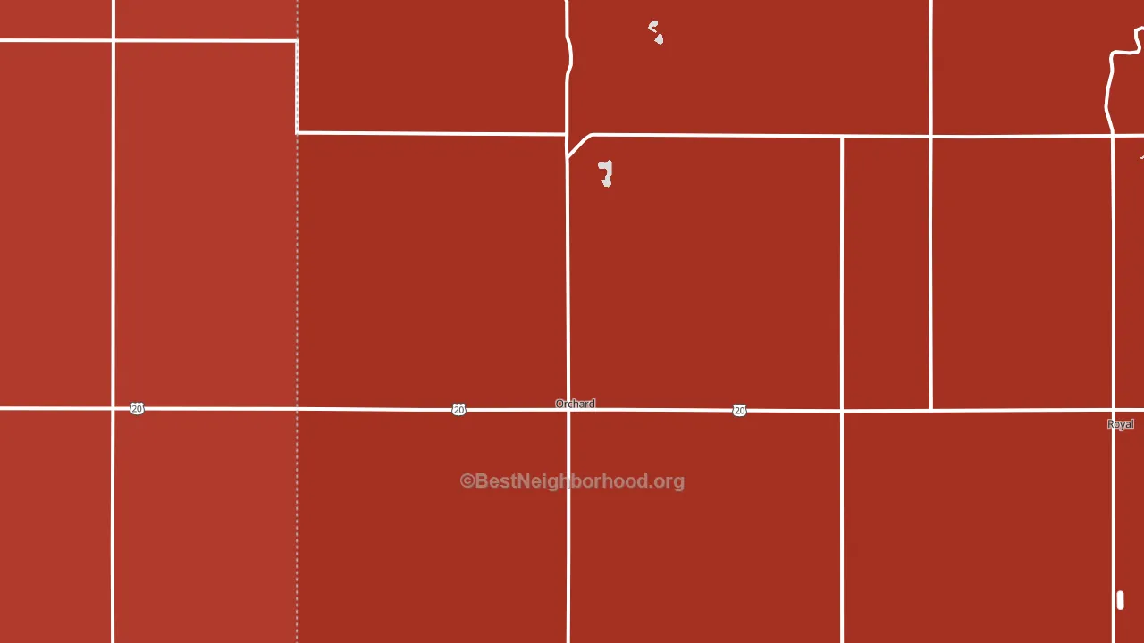Orchard, NE block-group political-lean map