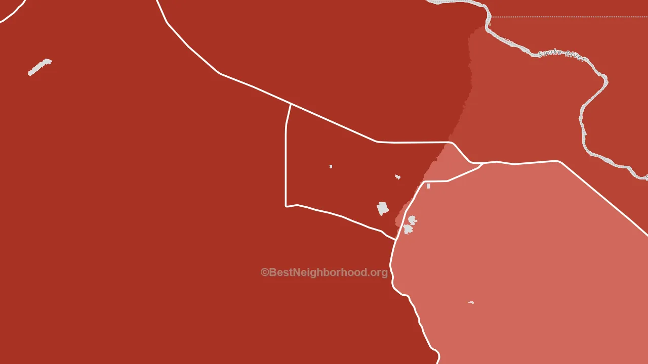 Oreana, ID block-group political-lean map