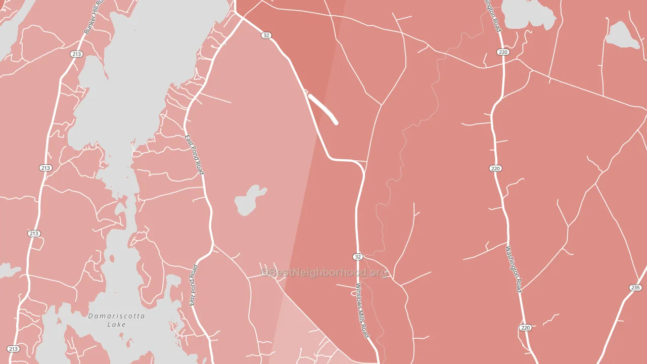 Orffs Corner, ME block-group political-lean map