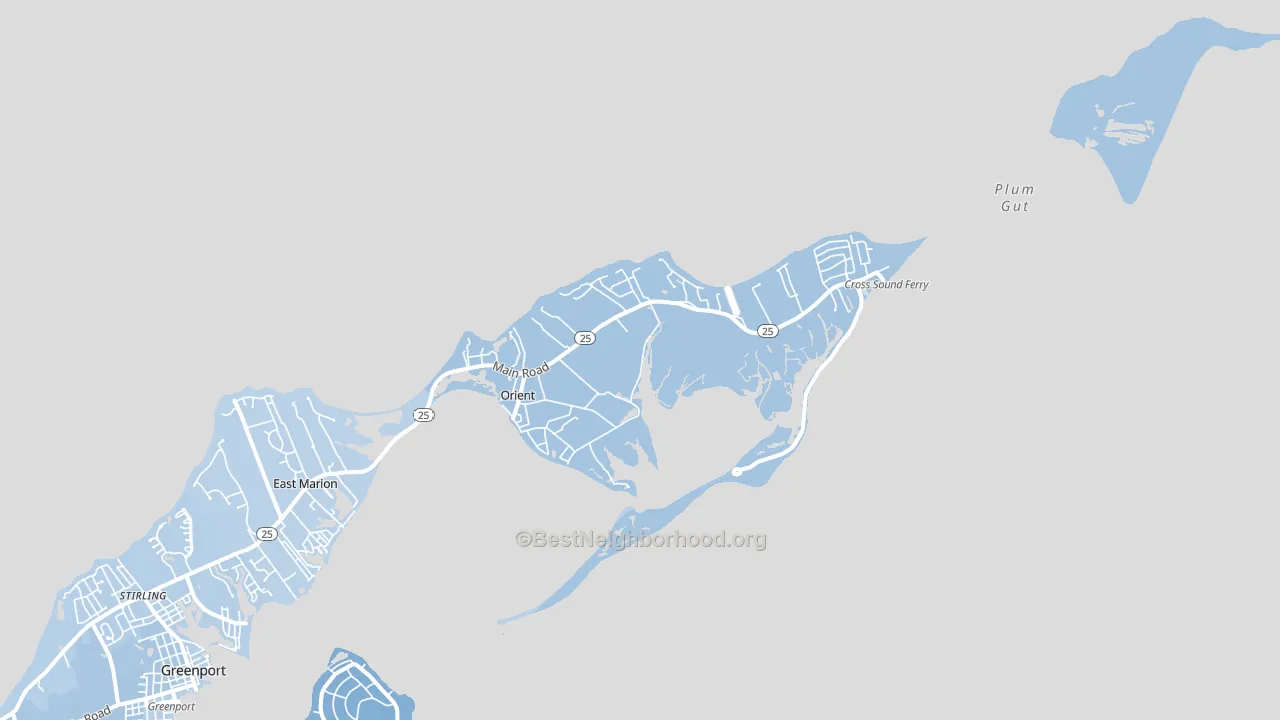 Orient, NY block-group political-lean map