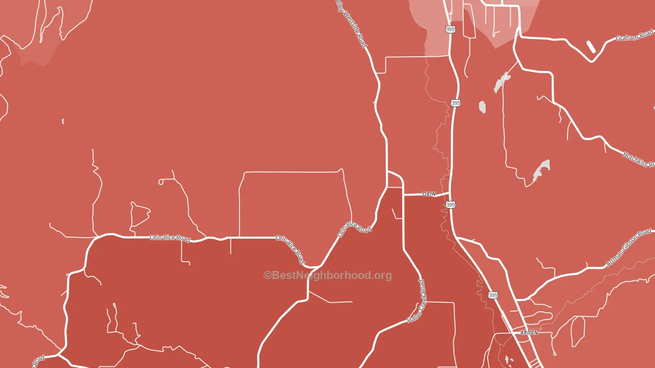 Orin, WA block-group political-lean map