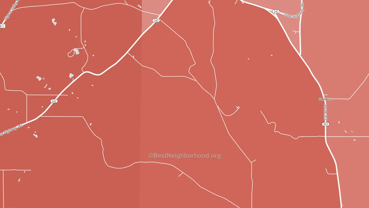 Orlando, NY block-group political-lean map