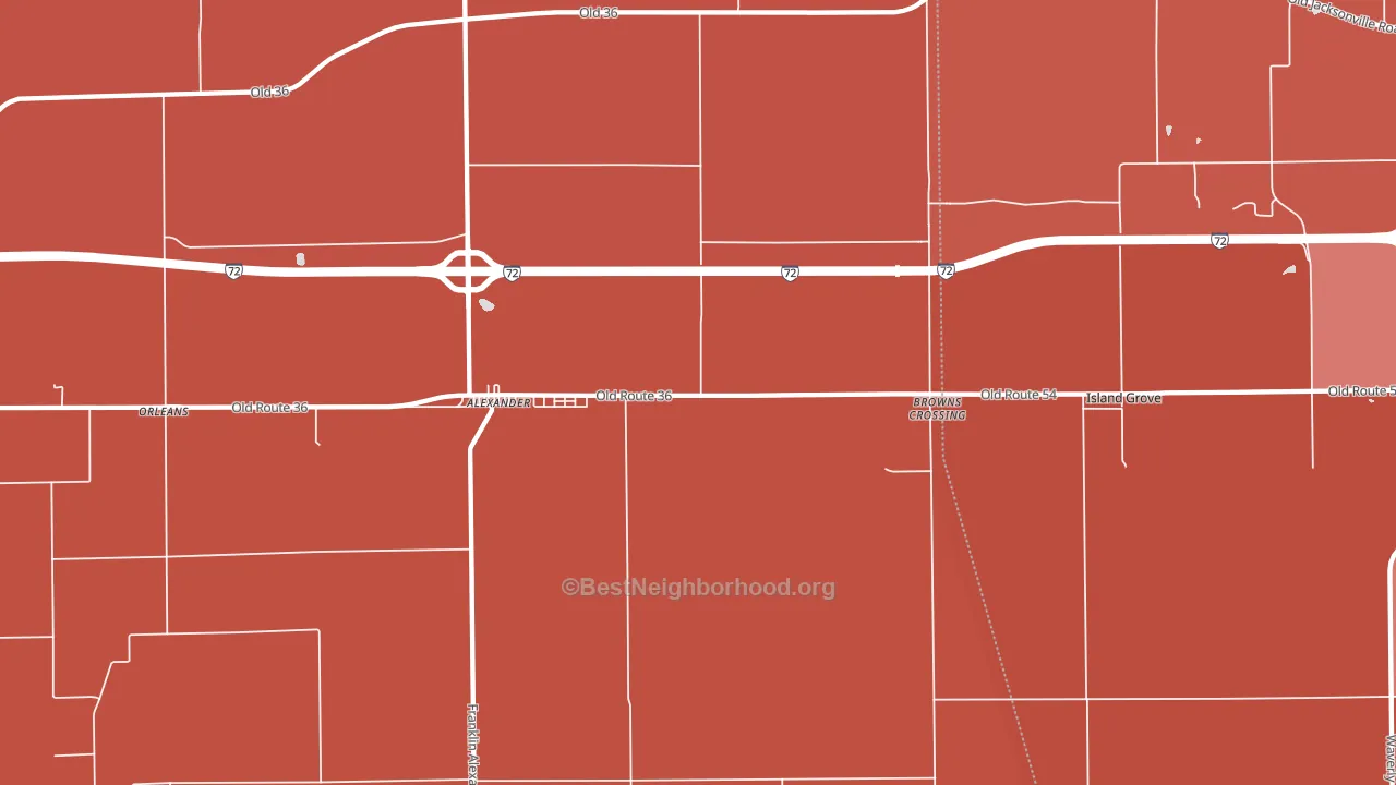 Orleans, IL block-group political-lean map