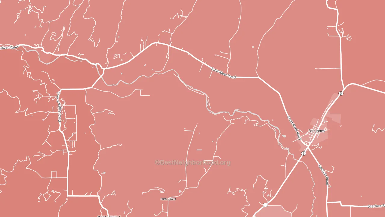 Oro Fino, CA block-group political-lean map