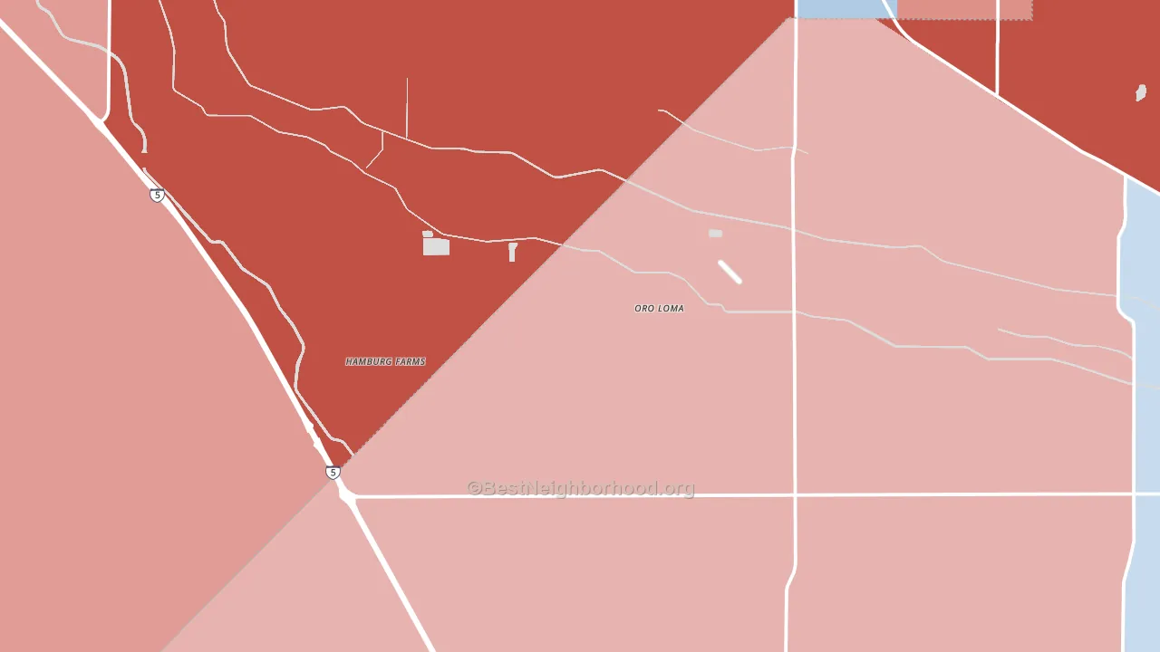 Oro Loma, CA block-group political-lean map