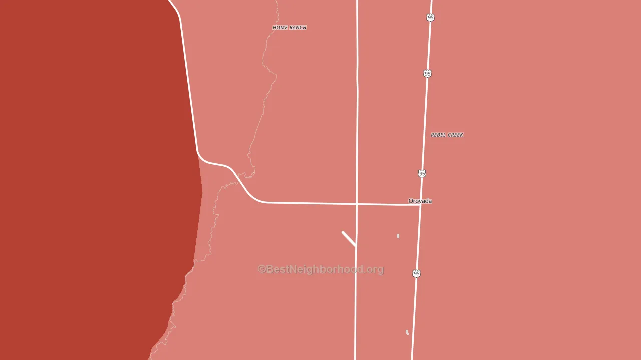 Orovada, NV block-group political-lean map