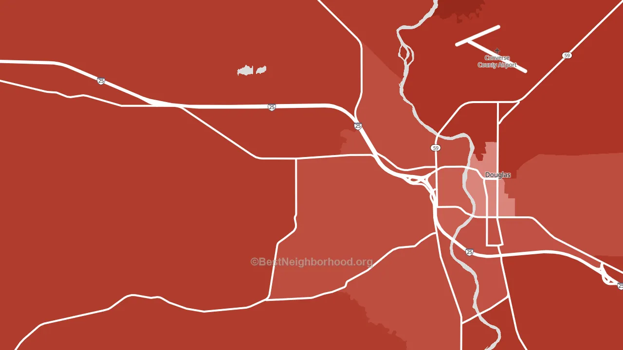 Orpha, WY block-group political-lean map