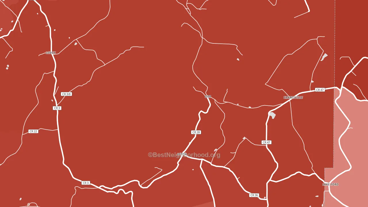 Orr, WV block-group political-lean map