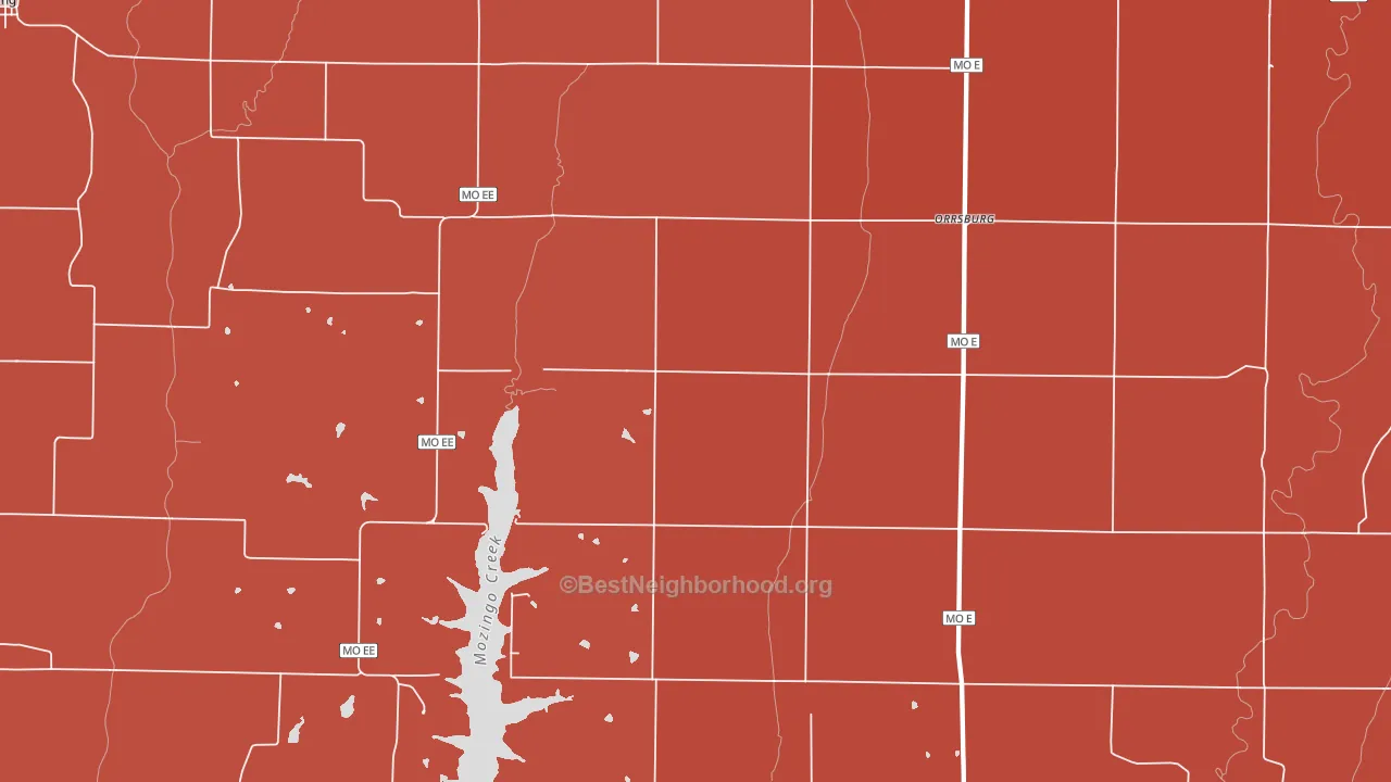 Orrsburg, MO block-group political-lean map