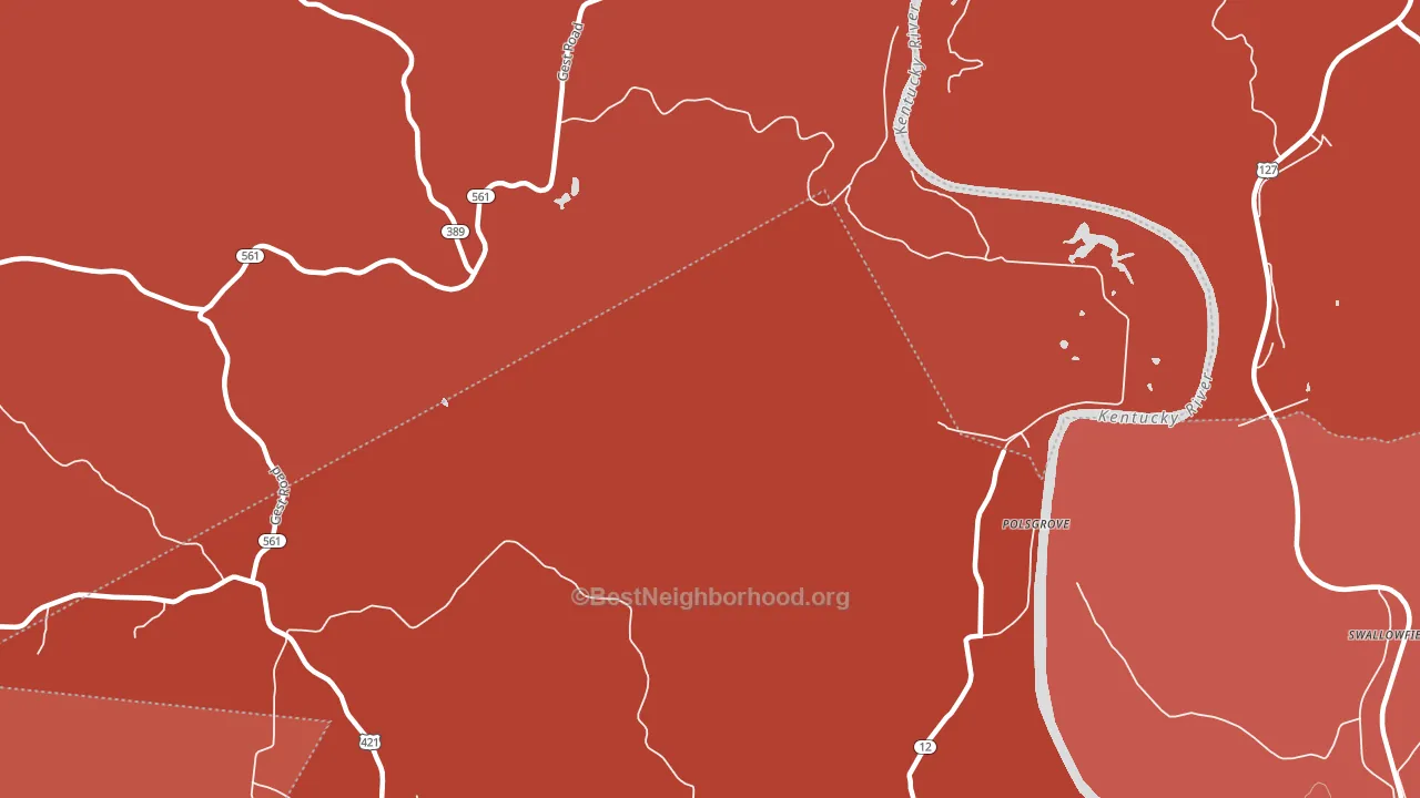 Orville, KY block-group political-lean map