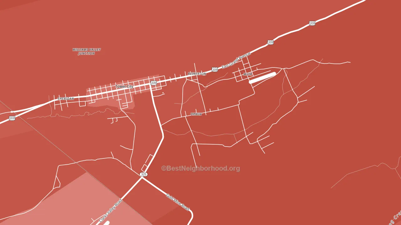 Orwin, PA block-group political-lean map