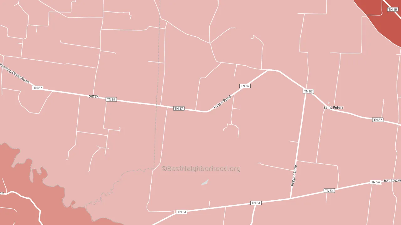 Orysa, TN block-group political-lean map