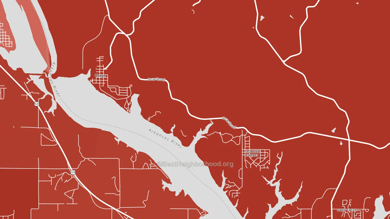 Osage, OK block-group political-lean map