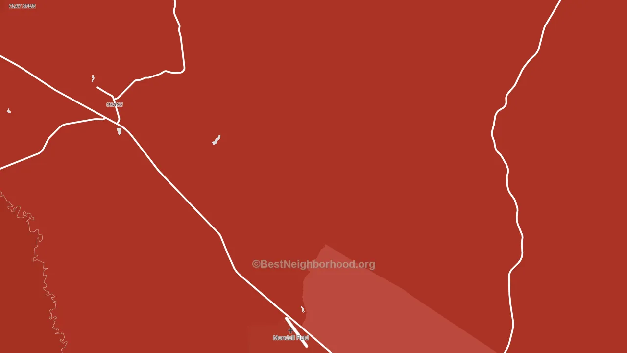 Osage, WY block-group political-lean map