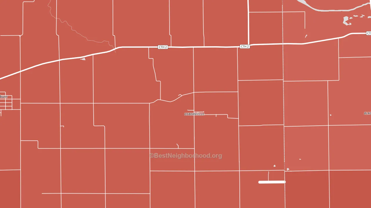 Osbernville, IL block-group political-lean map