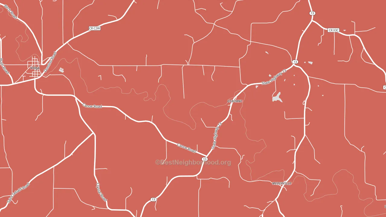 Osborne, IA block-group political-lean map