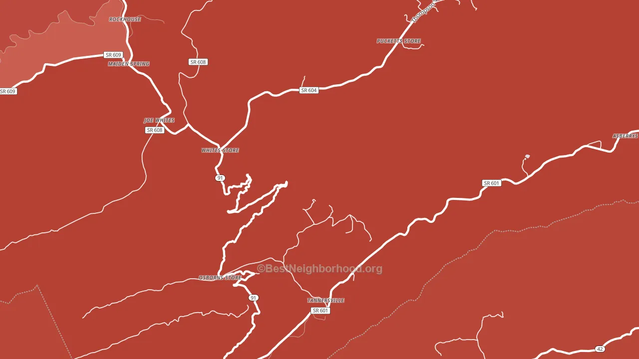 Osborns Store, VA block-group political-lean map