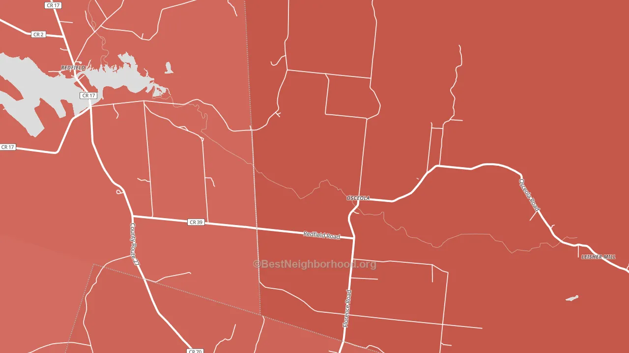 Osceola, NY block-group political-lean map