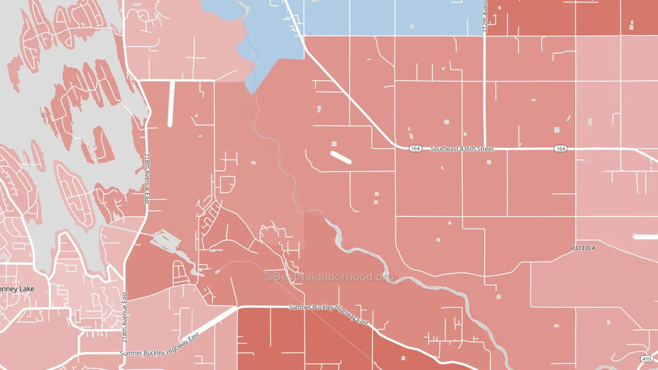Osceola, WA block-group political-lean map