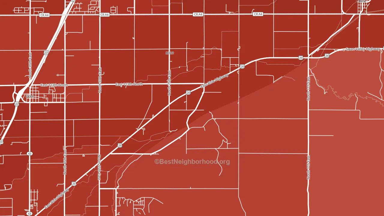 Osgood, ID block-group political-lean map